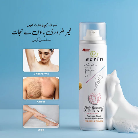 New Ecrin Hair Removal Foaming Spray Advance Formula With Refesher